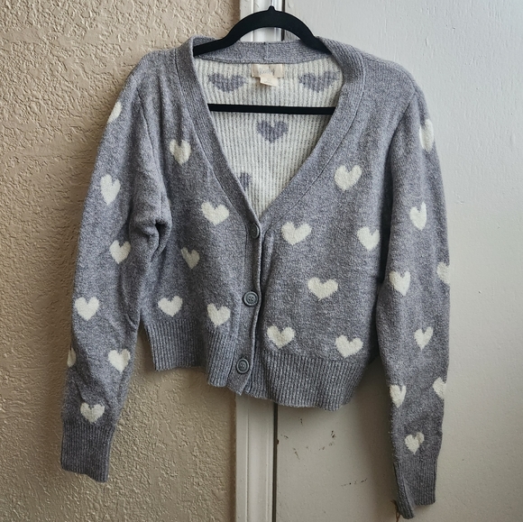 Kaisely Sweaters - NWOT Kaisley- Heart Button Up Cardigan